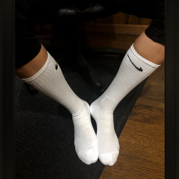 White Nike Crews Jason Buy Men's Used Socks